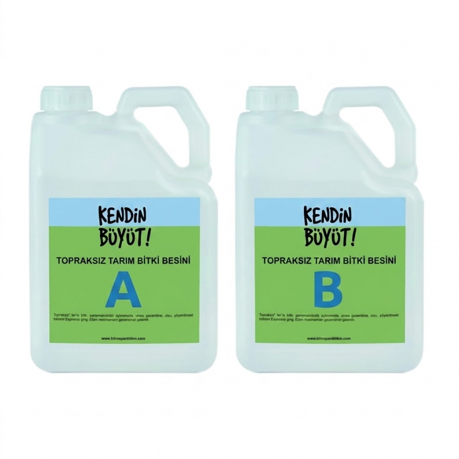 Topraksız Tarım Bitki Besini 5 lt A - 5 lt B