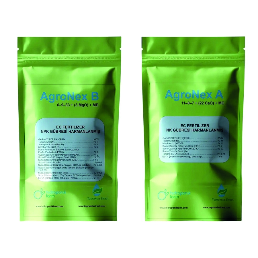 Topraksız Tarım Bitki Besini AgroNex A ve AgroNex B
